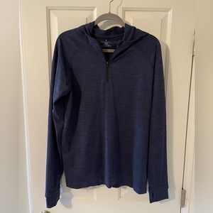 Fabletics Men Quarter Tech Zip - Navy Blue Large